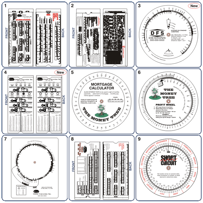 Slide Charts And Wheels