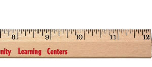 12 Inch School Ruler (sixteenths)