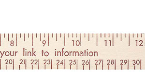 12 Fluorescent Wood Ruler - English & Metric Scale